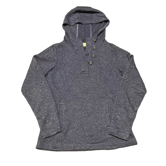 Columbia Hoodie Pullover Sweatshirt 1/4 Button Up Purple Blue Size Small - Picture 1 of 8